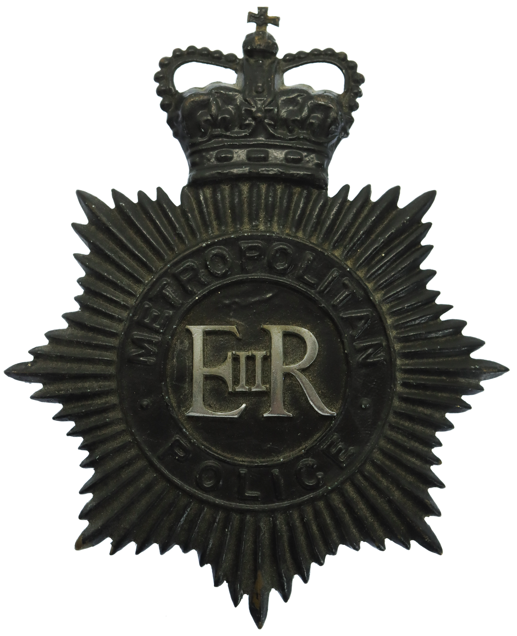 Metropolitan Police Night Helmet Plate - Queen's Crown