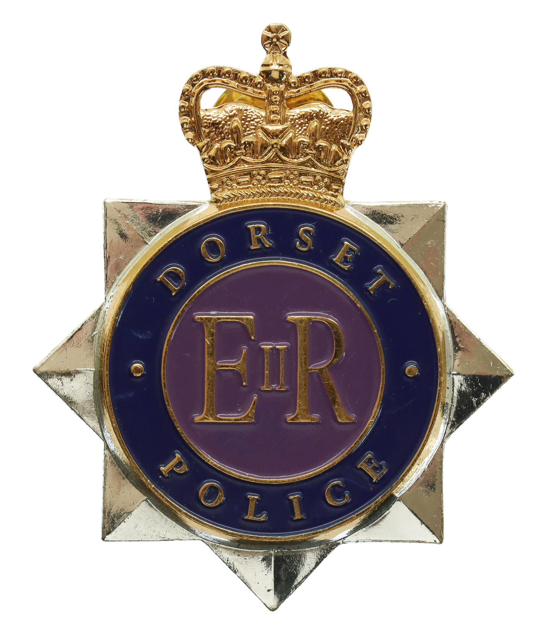 Dorset Police Enamelled Cap Badge - Queen's Crown
