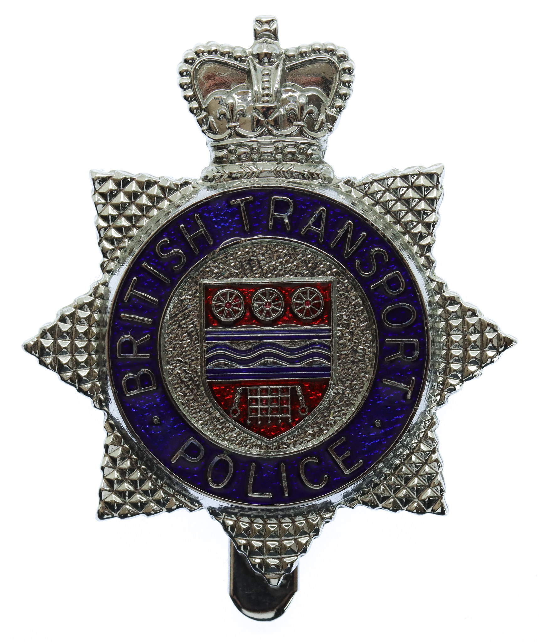 British Transport Police (B.T.P.) Enamelled Cap Badge - Queen's Crown