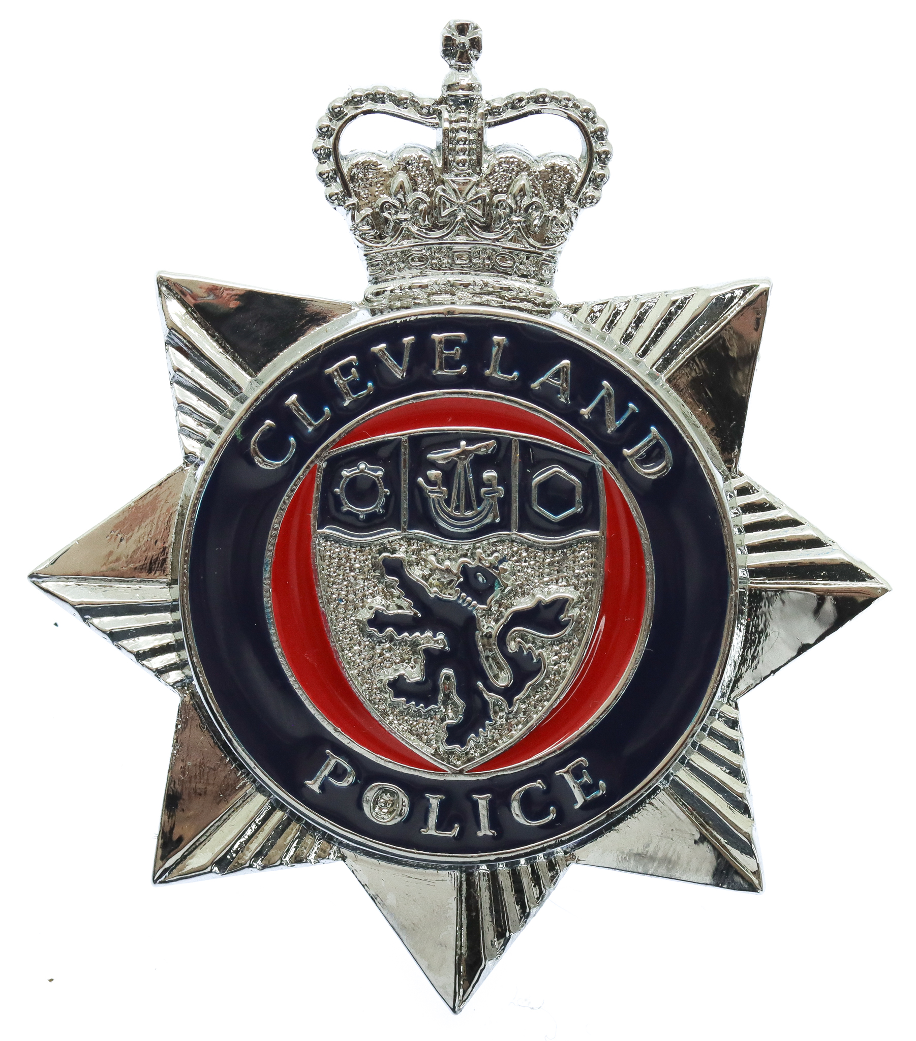 Cleveland Police Enamelled Cap Badge - Queen's Crown