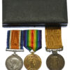 WW1 British War & Victory Medal Pair with London Fire Brigade Medal - Deck Hand W.G. Polyblank, Royal Naval Reserve