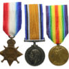WW1 1914-15 Star Medal Trio - Pte. W. Harpham, 10th Bn. King's Own Yorkshire Light Infantry - Twice Wounded in Action