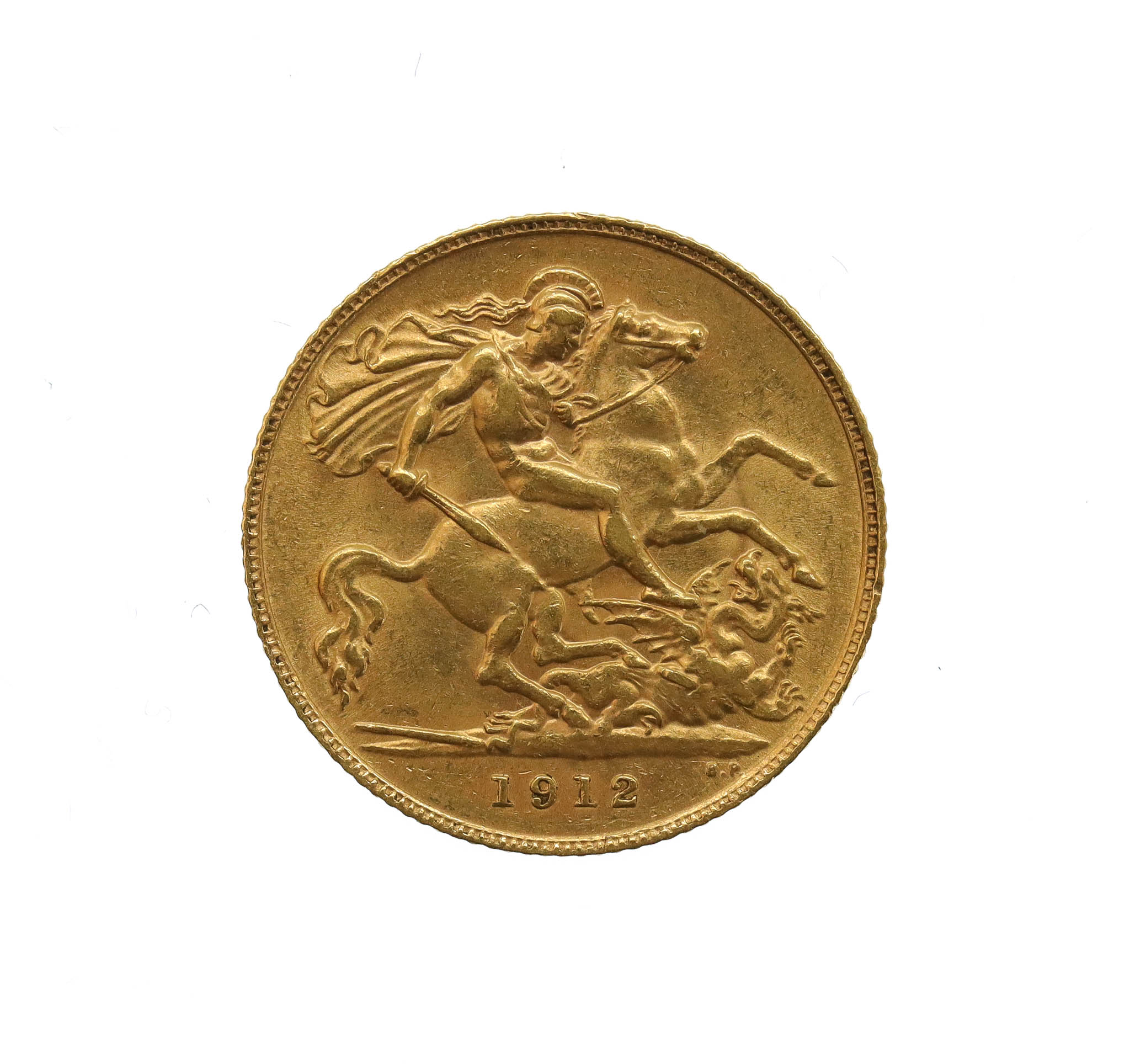 1912 George V Gold Half Sovereign Coin