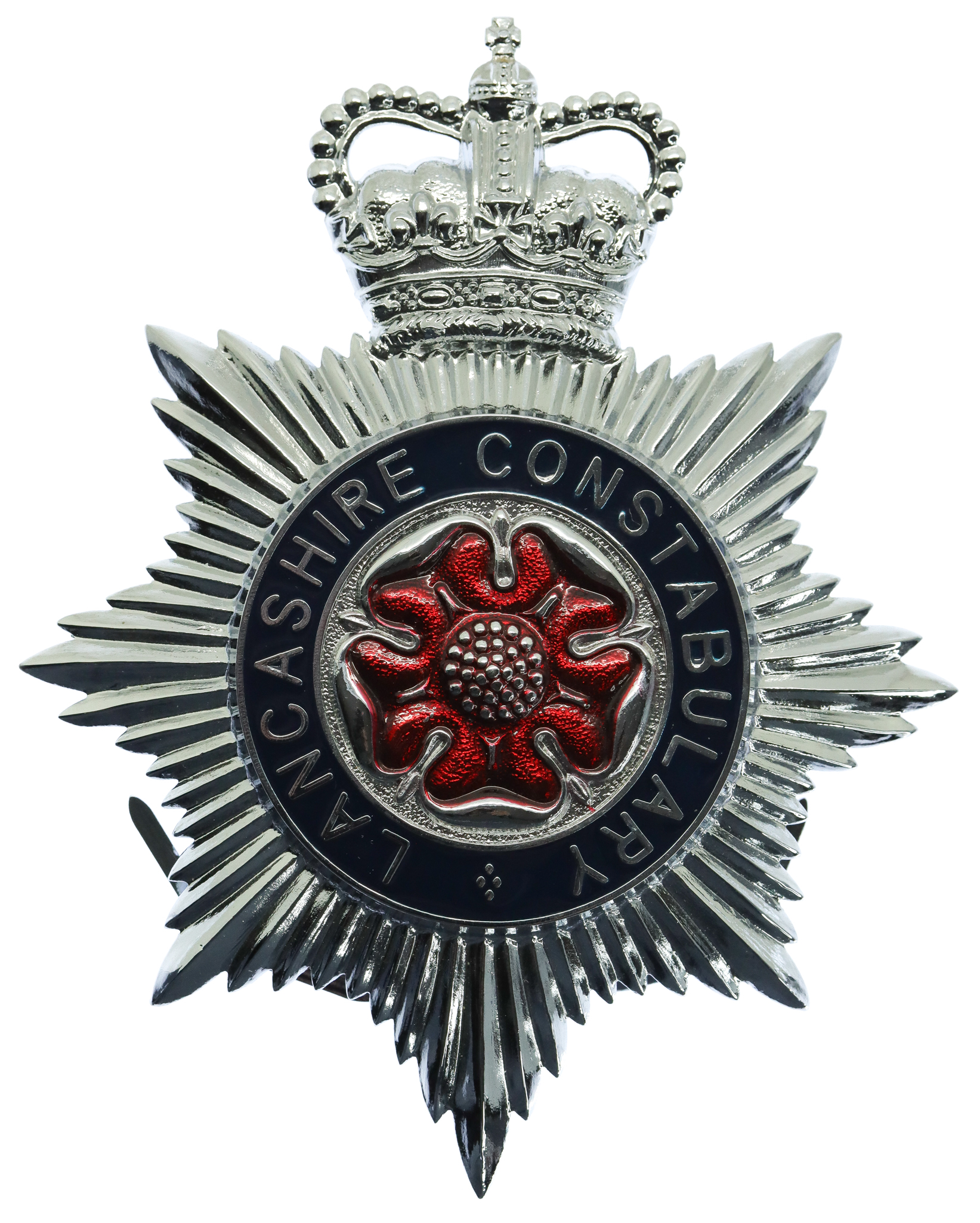 Lancashire Constabulary Enamelled Helmet Plate - Queen's Crown