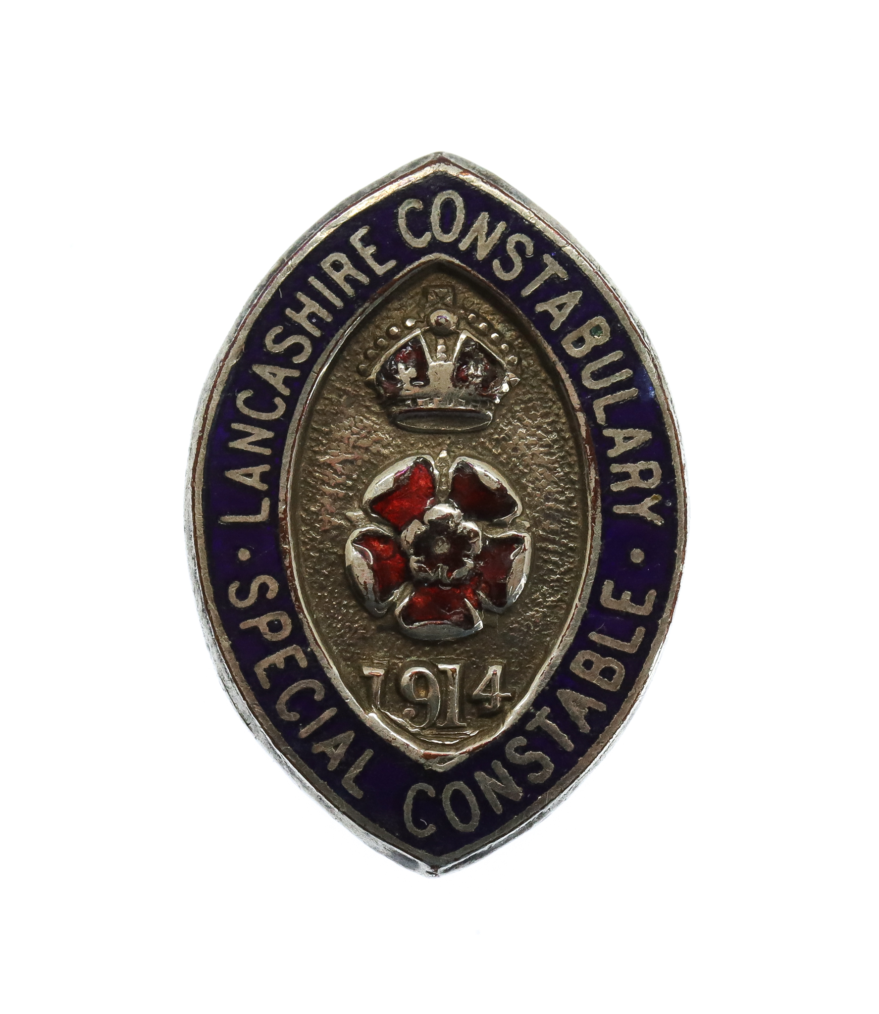 WW1 Lancashire Constabulary Special Constable  1914 Enamelled Lapel Badge