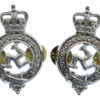 Pair of Isle of Man Constabulary Collar Badges - Queen's Crown