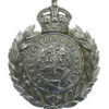Worcestershire Constabulary Chrome Wreath Cap Badge - King's Crown