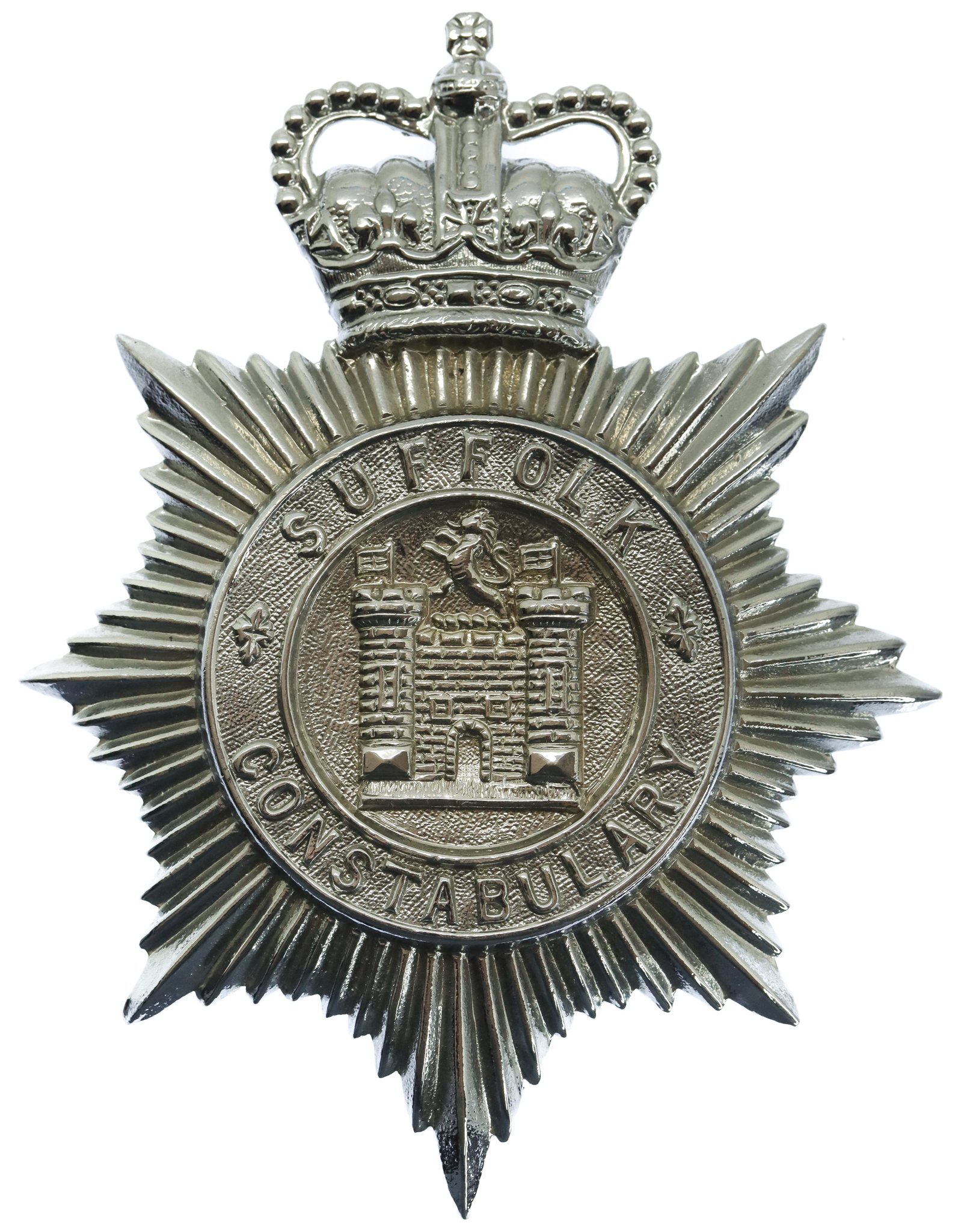Suffolk Constabulary Helmet Plate - Queen's Crown