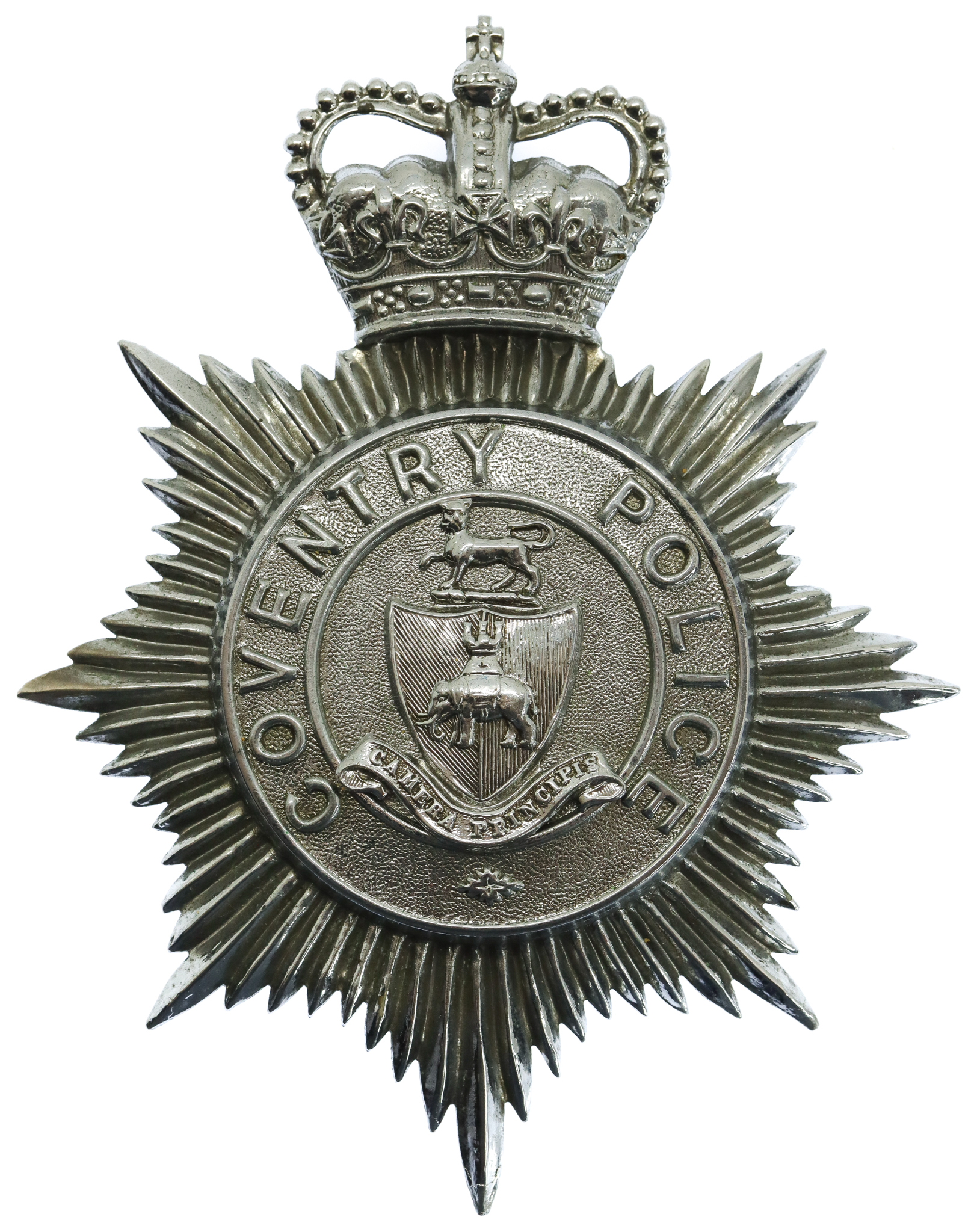 Coventry Police Helmet Plate - Queen's Crown