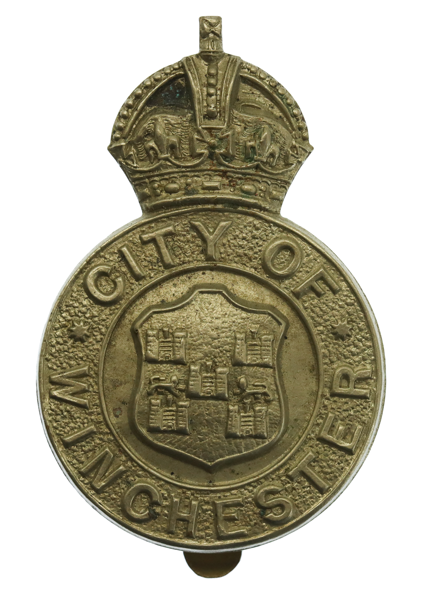 Winchester City Police Cap Badge - King's Crown