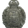 Huddersfield Police Chrome Wreath Helmet Plate - King's Crown