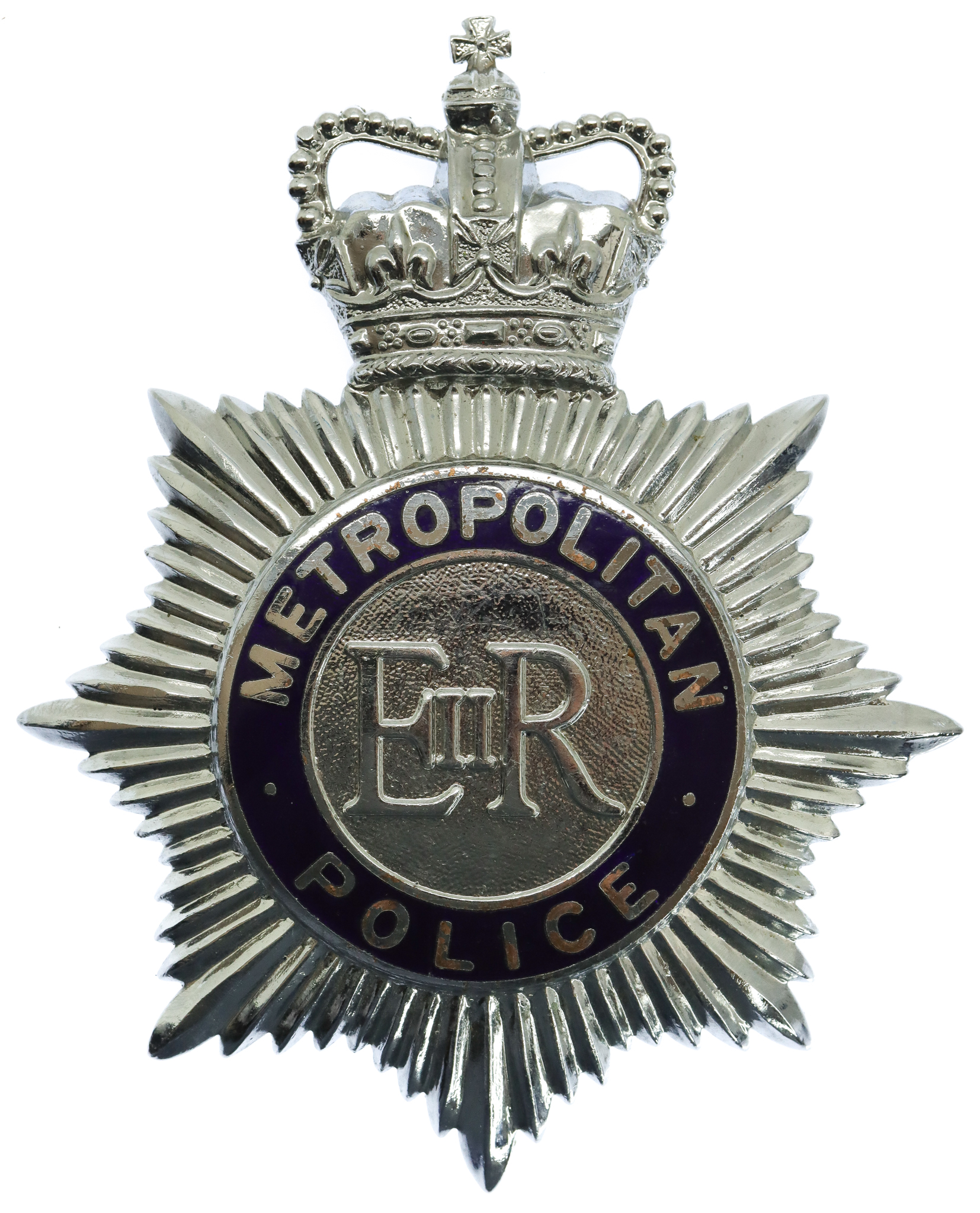 Metropolitan Police Enamelled Helmet Plate - Queen's Crown