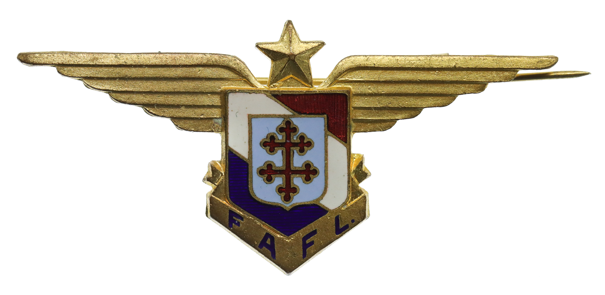 WW2 Free French Air Force (F.A.F.L.) Pilots Wings Badge
