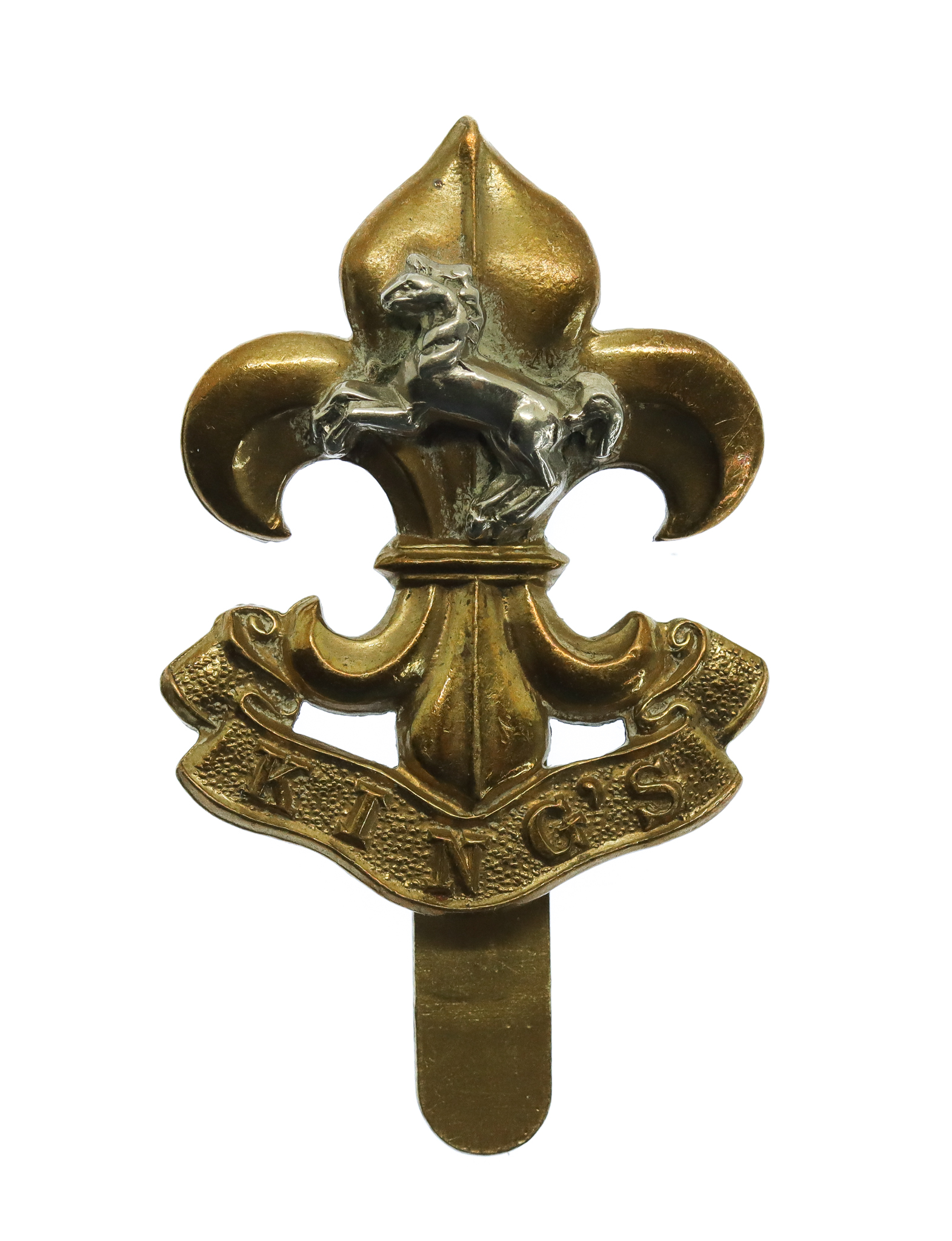 The King's Regiment Bi-Metal Beret Badge