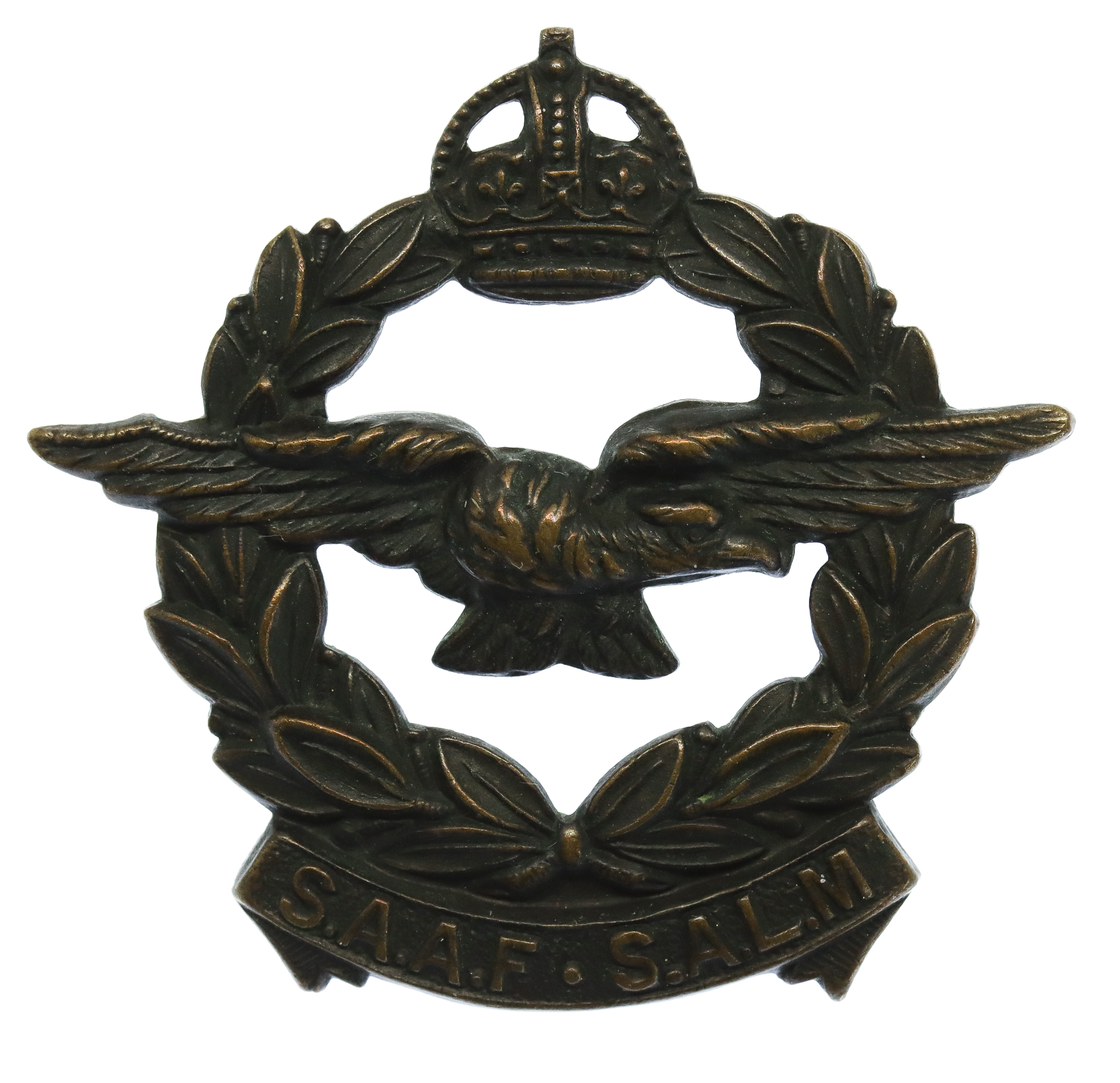 South African Air Force (S.A.A.F.) Cap Badge - King's Crown