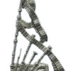 British Army Piper's Chrome Arm Badge
