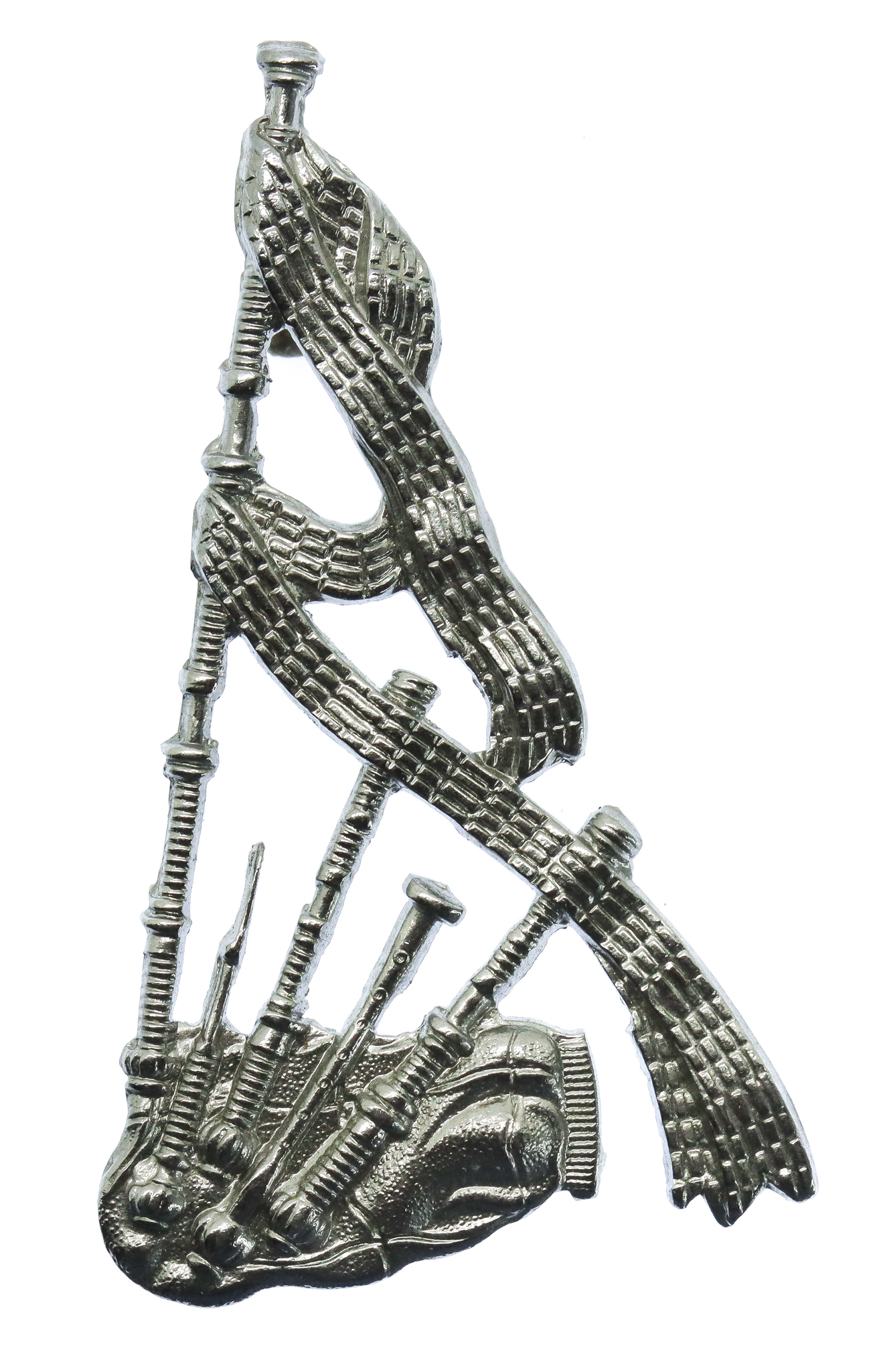 British Army Piper's Chrome Arm Badge