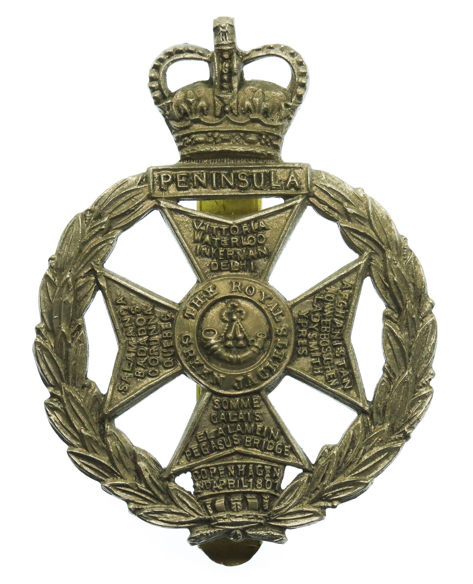 Royal Green Jackets Cap Badge - Queen's Crown