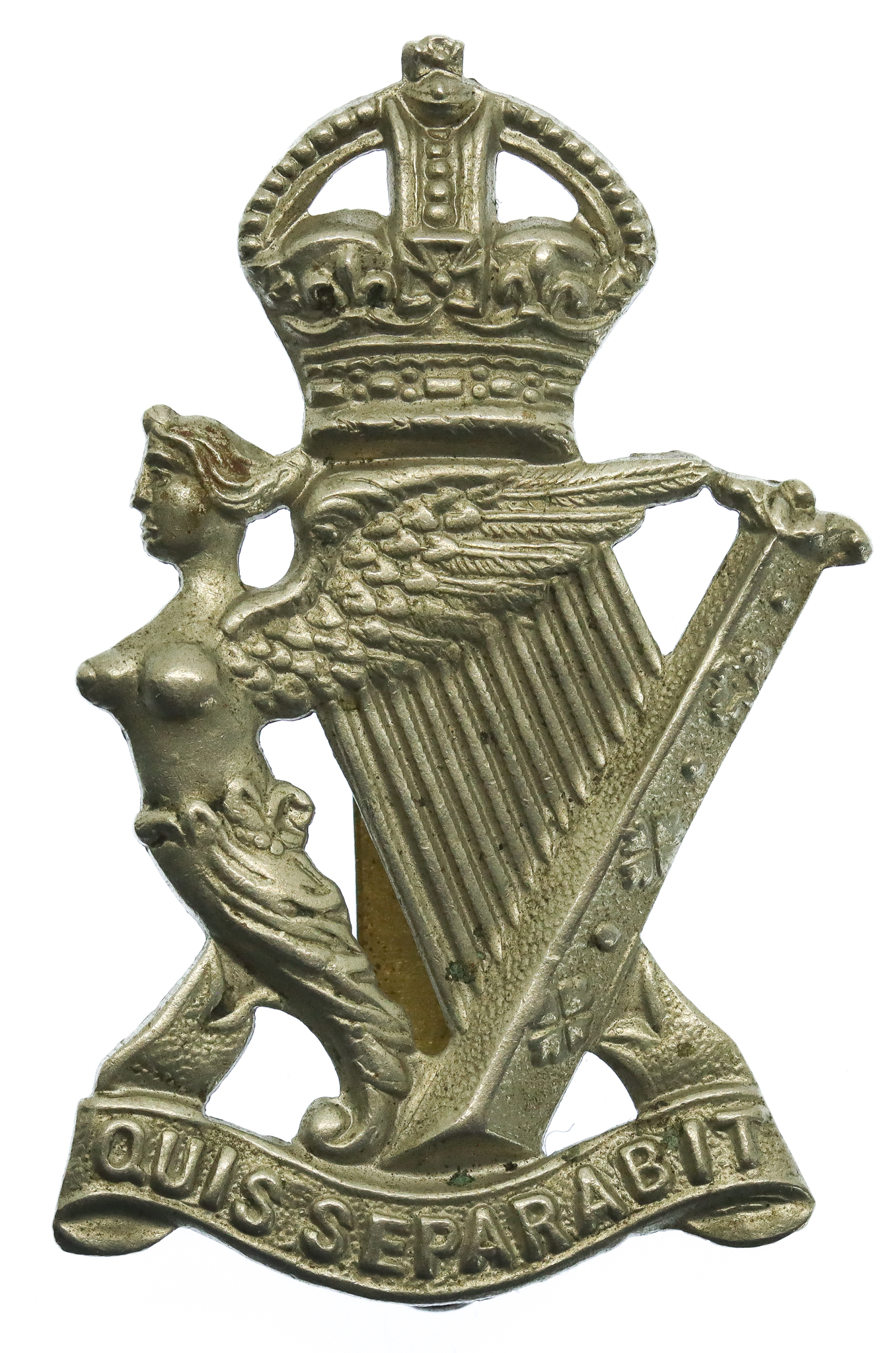 Royal Ulster Rifles (R.U.R.) Cap Badge - King's Crown