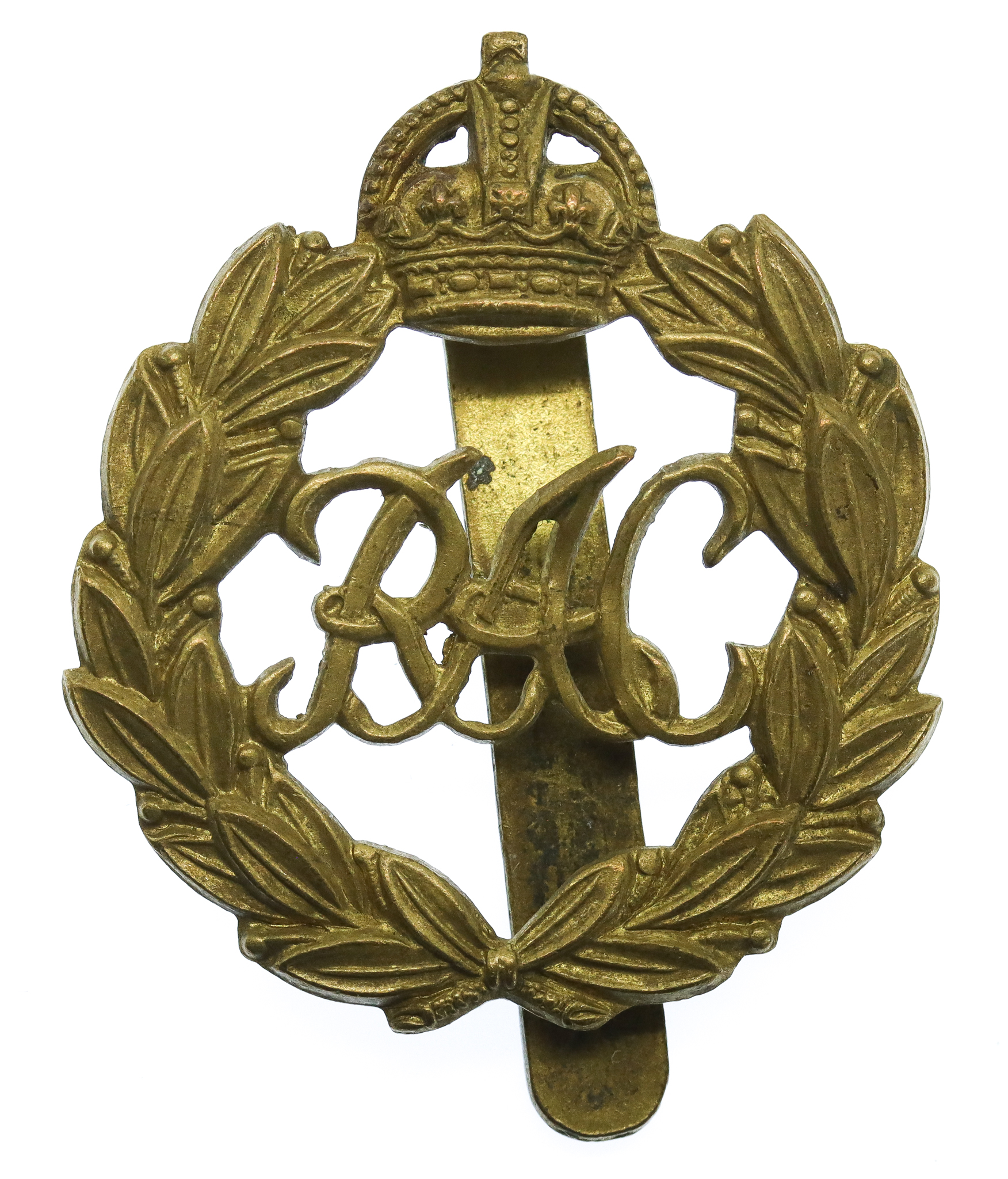Royal Armoured Corps (R.A.C.) Cap Badge - King's Crown (1st Pattern)
