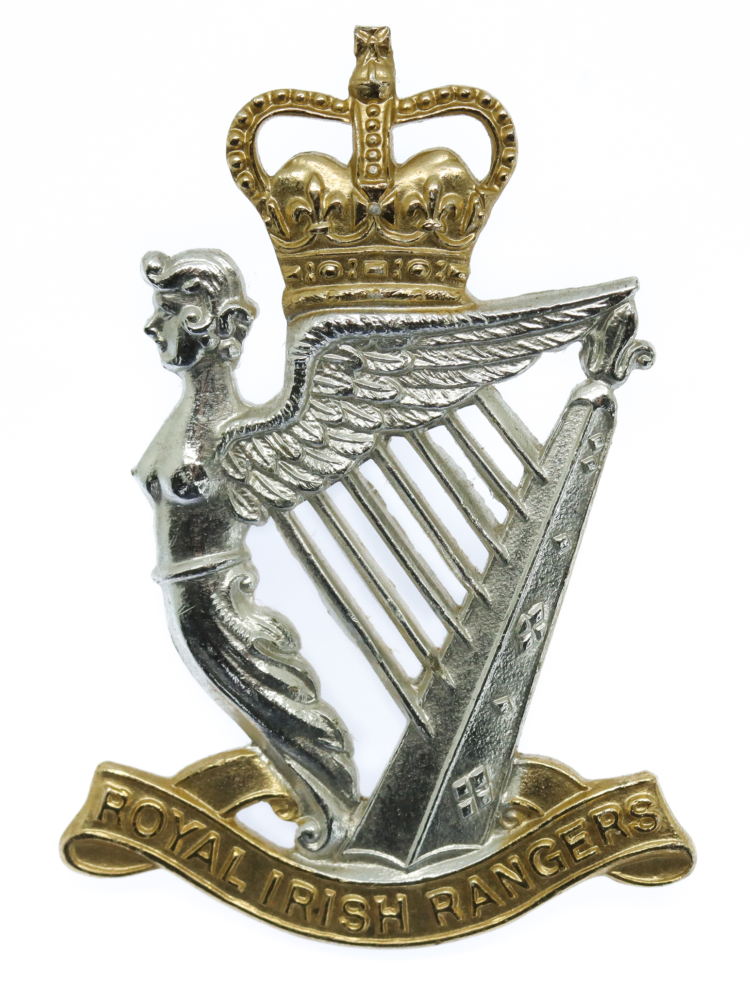 Royal Irish Rangers Anodised (Staybrite) Cap Badge