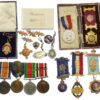 WW1 British War & Victory Medal Pair, WW2 Defence Medal & Special Constabulary Long Service Medal Group with 9ct Gold Doncaster Mines Rescue Brigade Medal and Other Medal and Badges - Pte. H.D. Price, 21st Bn. Middlesex Regiment