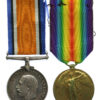 WW1 British War & Victory Medal Pair - Pte. J.C. Eccleston, 4th Bn. King's (Liverpool) Regiment - K.I.A. 24/10/18