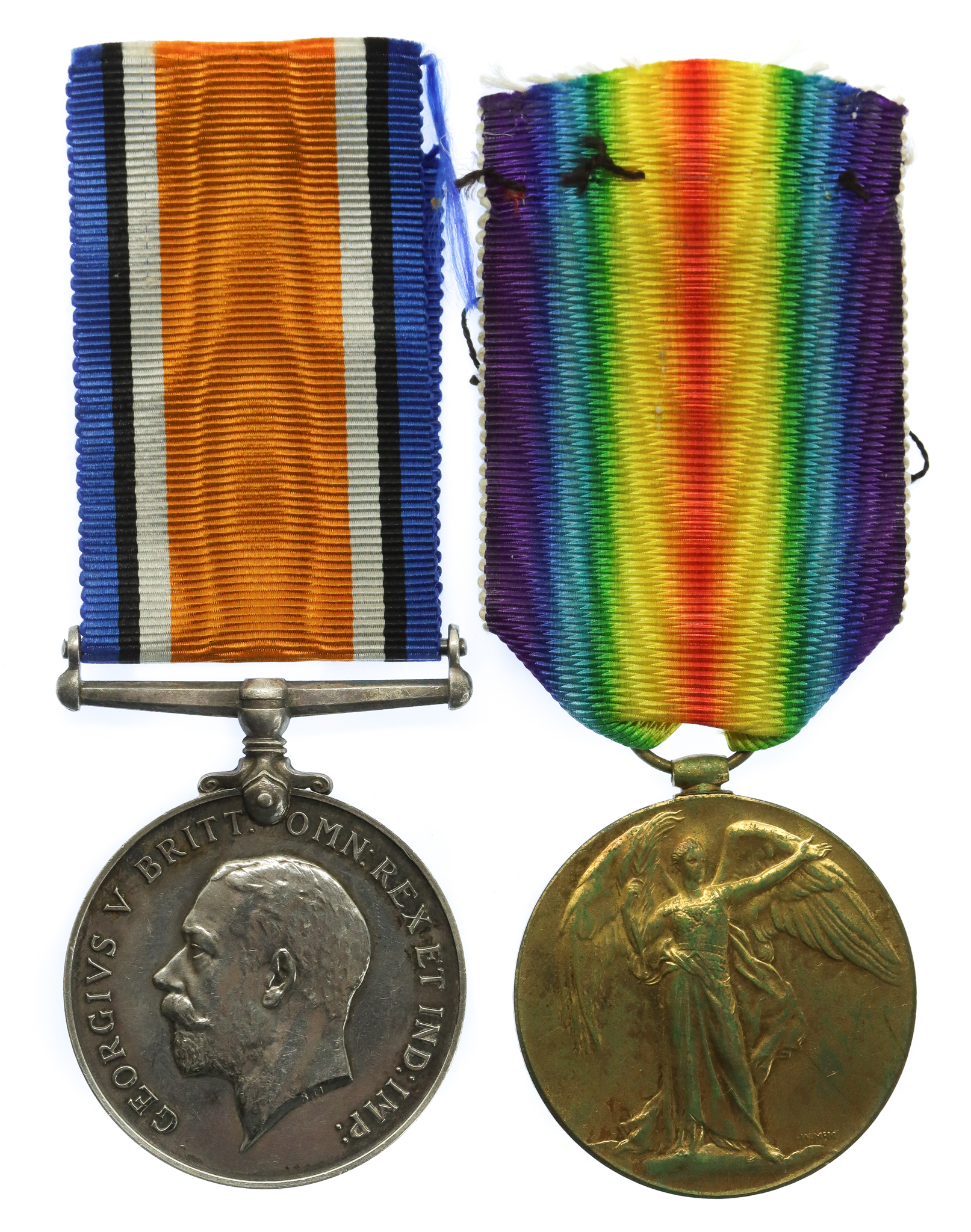 WW1 British War & Victory Medal Pair - Pte. J.C. Eccleston, 4th Bn. King's (Liverpool) Regiment - K.I.A. 24/10/18