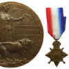 WW1 1914-15 Star, Victory Medal and Memorial Plaque - Pte. J.H. Frostick, 7th Bn. The King's (Liverpool) Regiment - K.I.A. 14/5/15