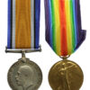 WW1 British War & Victory Medal Pair - Pte. S. Herrington, 2nd Bn. Worcestershire Regiment - K.I.A. 27/1/15 (?)
