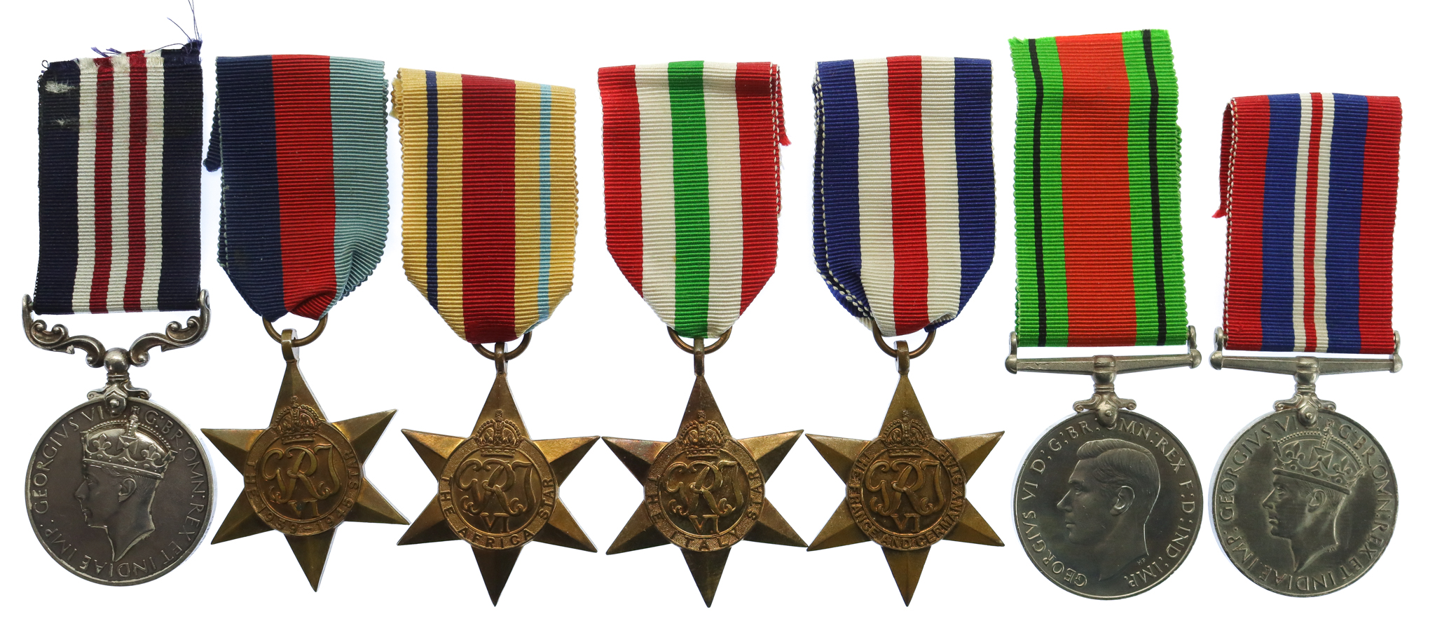 WW2 'Battle of Wadi Akarit' Military Medal Group of Seven - Sergt. N. McDougall, 5th Bn. Queen's Own Cameron Highlanders - K.I.A. 25/6/44