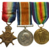 WW1 1914 Mons Star Medal Trio - Pte. W. Wifford, Leicestershire Yeomanry