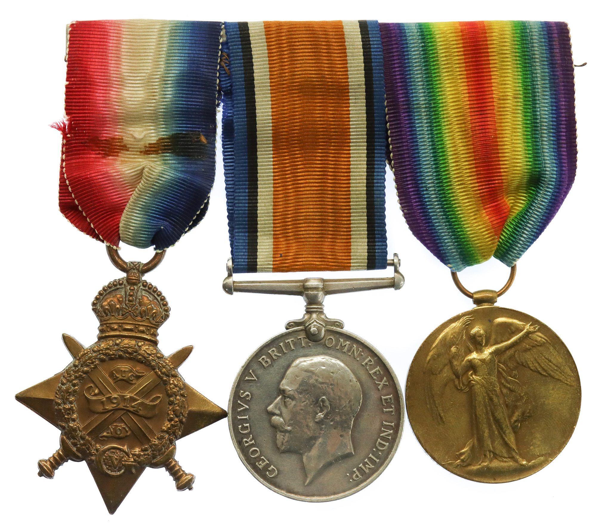 WW1 1914 Mons Star Medal Trio - Pte. W. Wifford, Leicestershire Yeomanry