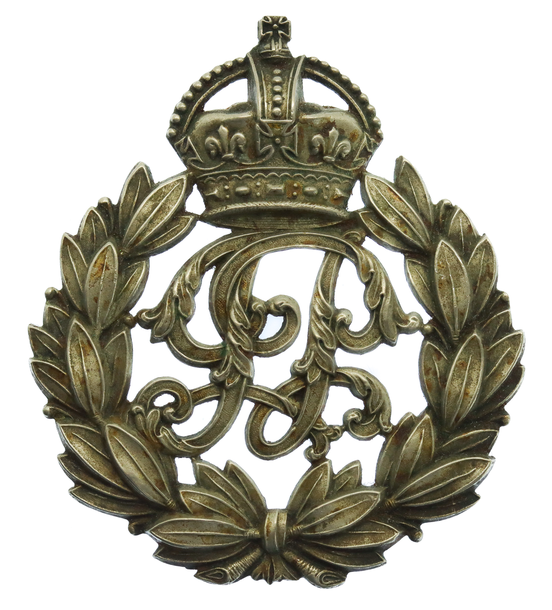 Indian Imperial Police Helmet Plate - King's Crown