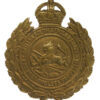 Rhodesia British South Africa Police Helmet Plate/Cap Badge - King's Crown (c. 1933-45)