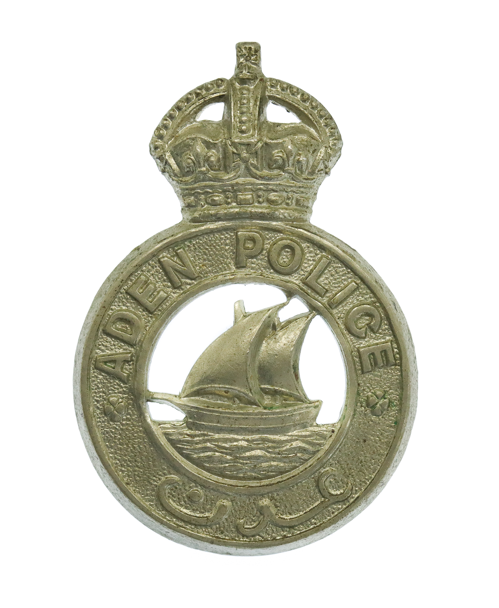 Aden Police Cap Badge - King's Crown