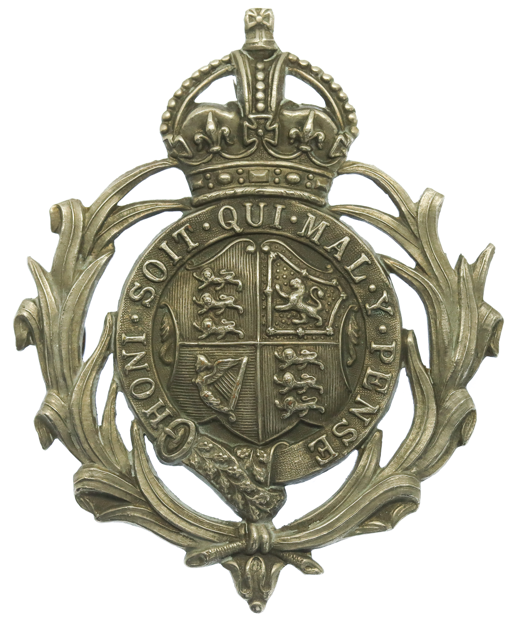 British Colonial Police Helmet Plate - King's Crown