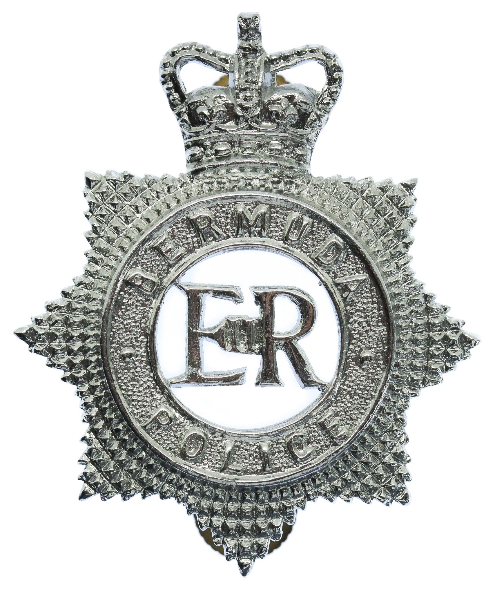 Bermuda Police Star Cap Badge - Queen's Crown