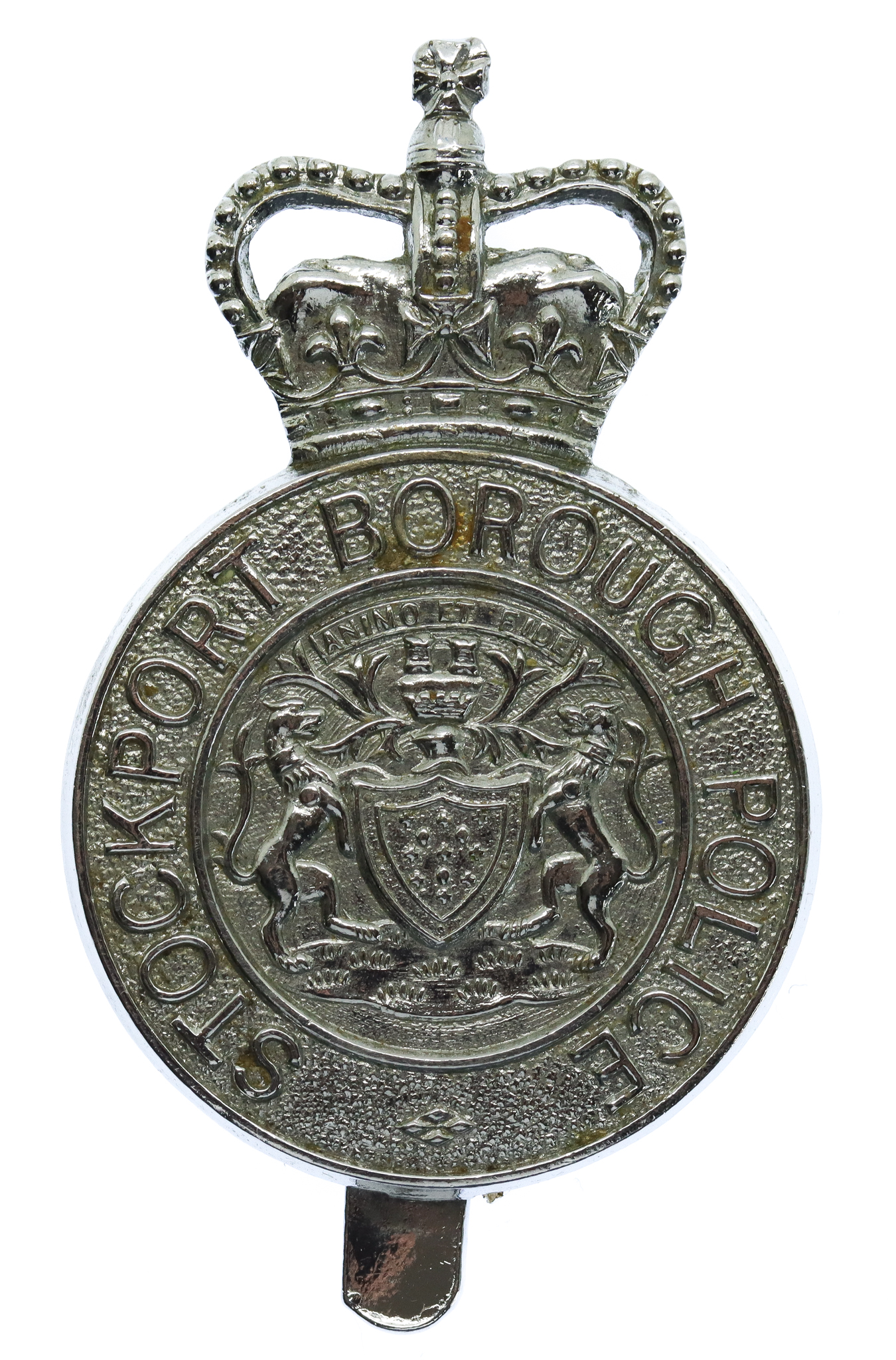 Stockport Borough Police Cap Badge - Queen's Crown