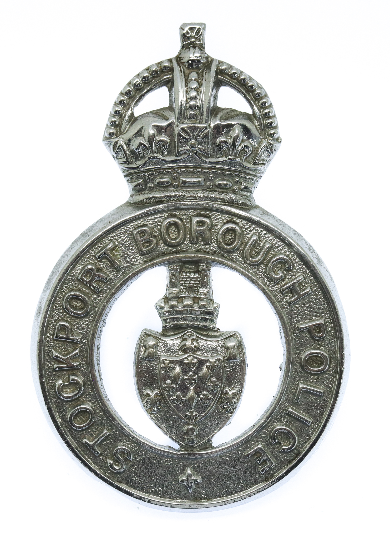 Stockport Borough Police Cap Badge - King's Crown