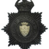 Stockport Borough Police Black Star Helmet Plate - King's Crown