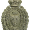 Stockport Borough Police White Metal Wreath Helmet Plate - King's Crown