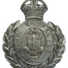 St Helen's Police Chrome Wreath Helmet Plate - King's Crown