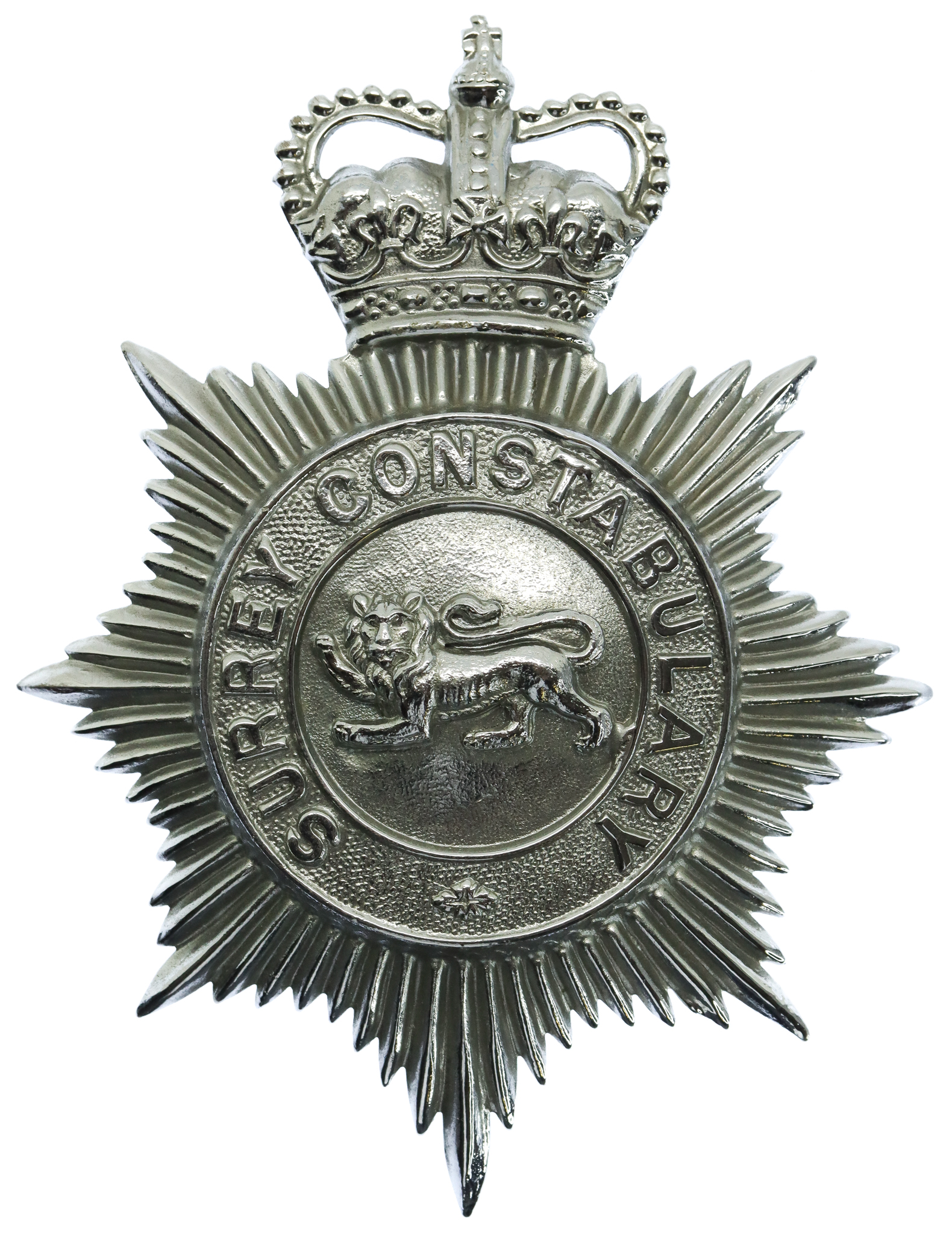 Surrey Constabulary Helmet Plate - Queen's Crown