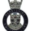 Derbyshire Constabulary Enamelled Cap Badge - Queen's Crown