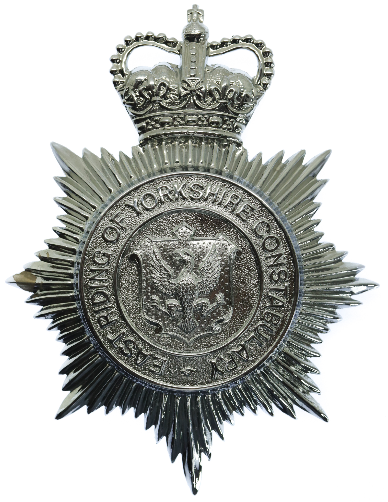 East Riding of Yorkshire Constabulary Helmet Plate - Queen's Crown