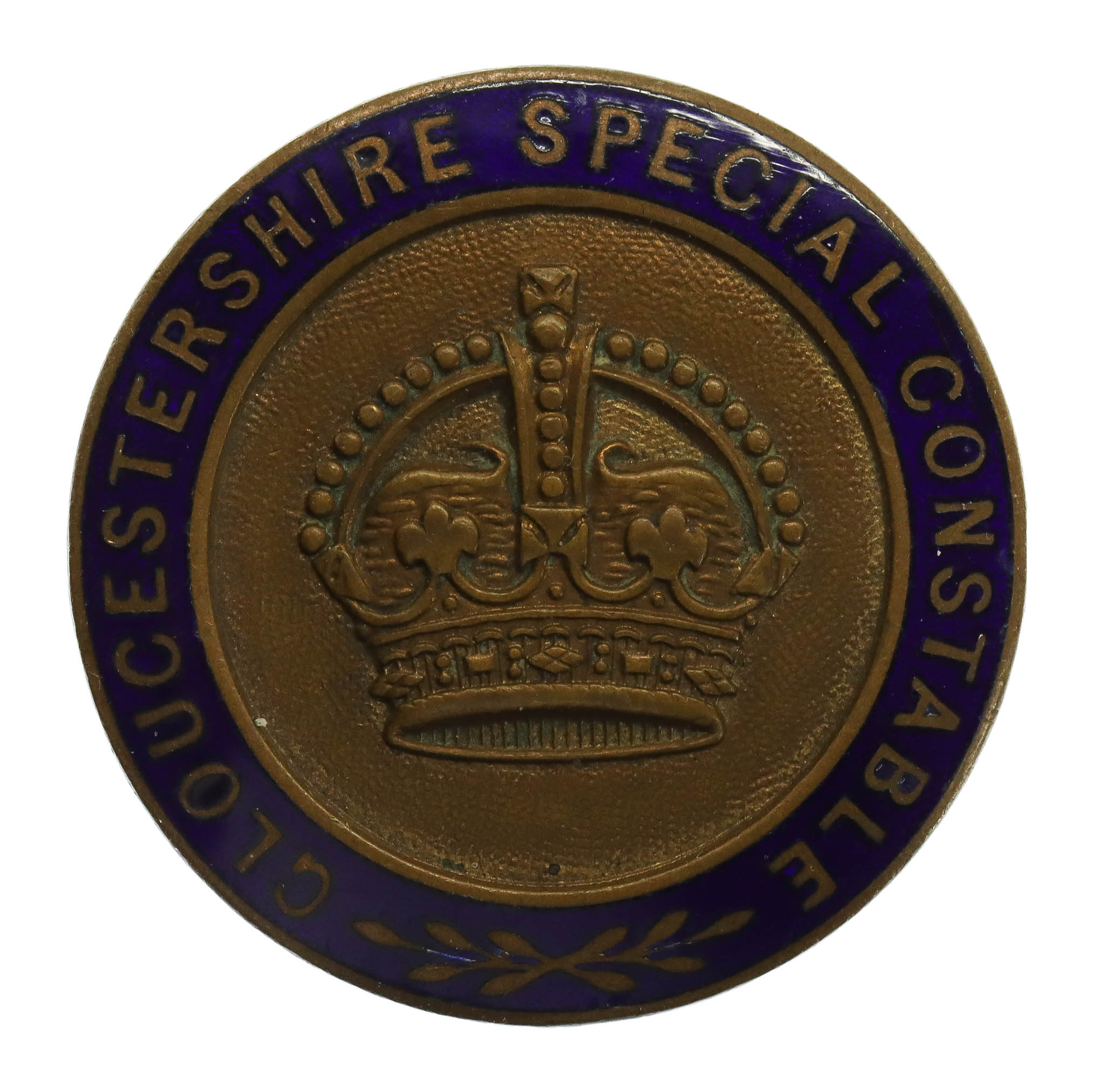 Gloucestershire Special Constabulary Special Constable Enamelled Lapel Badge - King's Crown