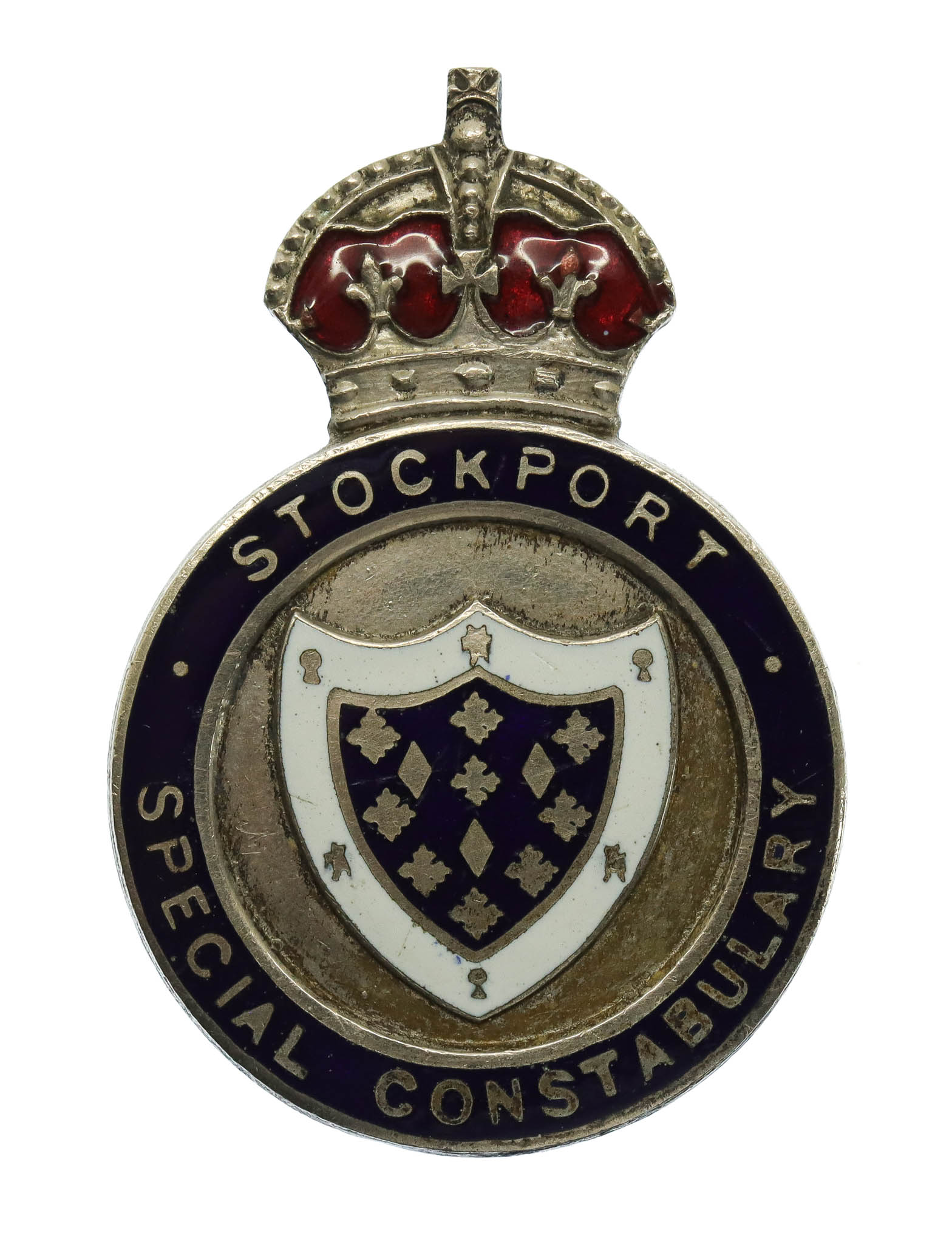 Stockport Special Constabulary Enamelled Lapel Badge - King's Crown