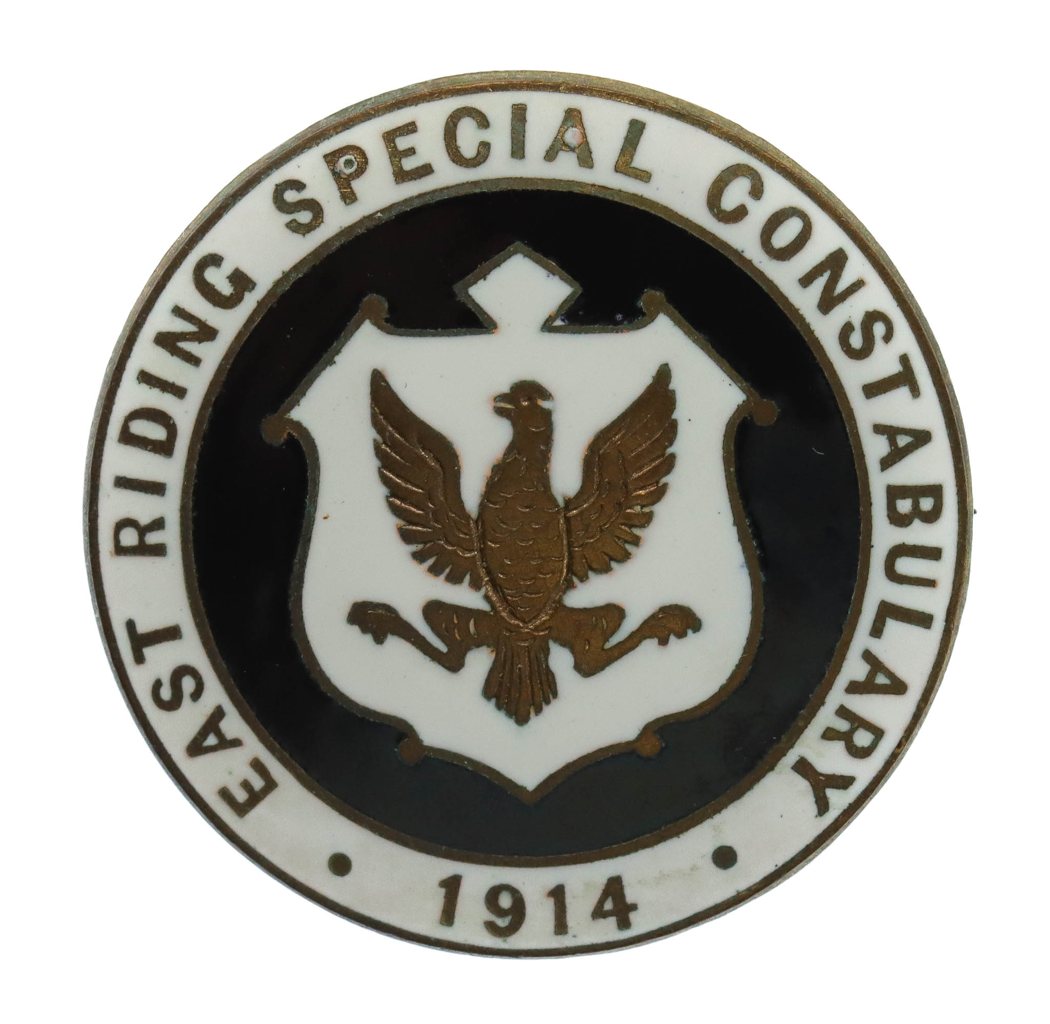 WW1 1914  East Riding Special Constabulary Enamelled Lapel Badge