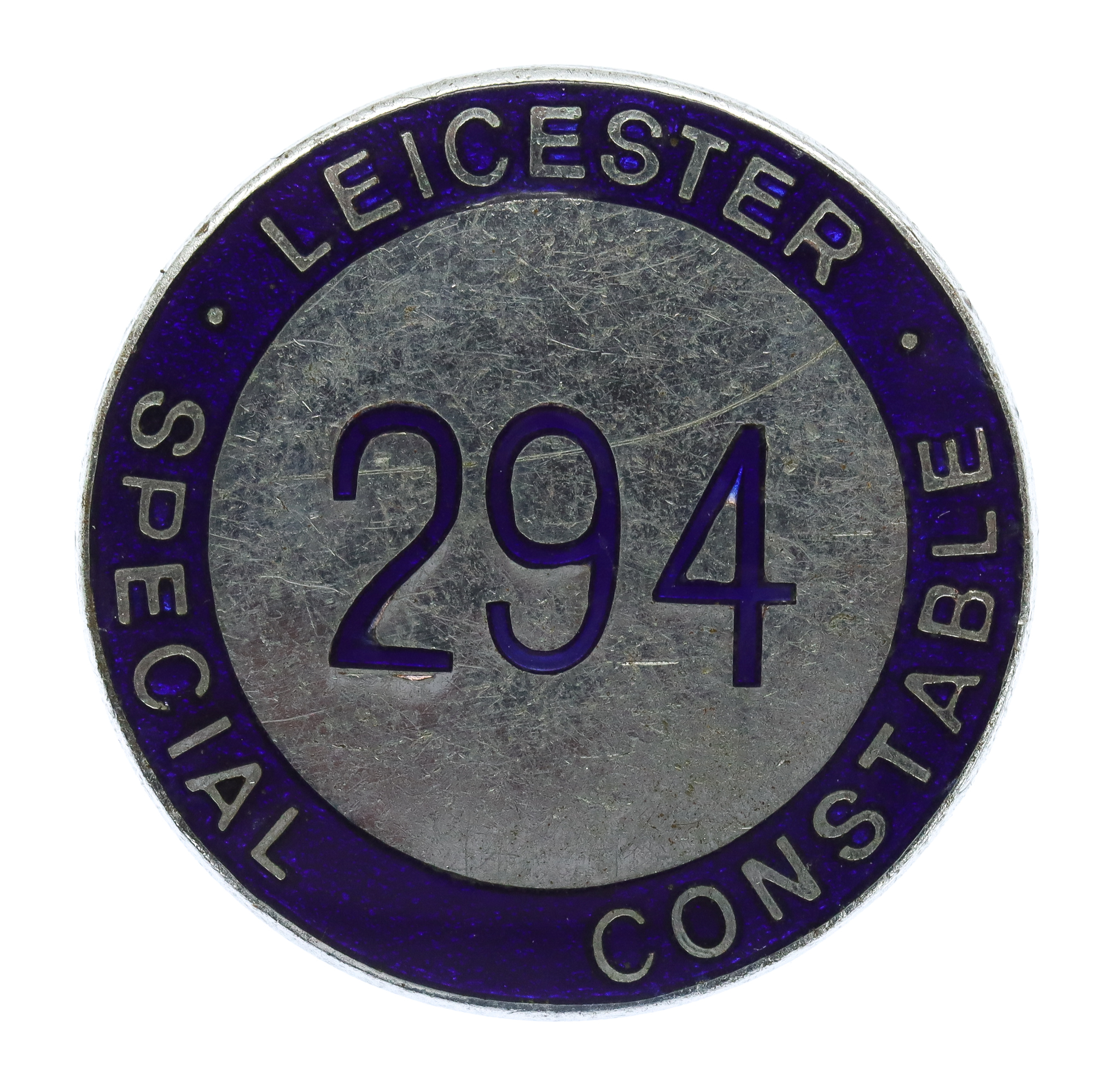 Leicester Special Constabulary Enamelled Cap/Lapel Badge (294)